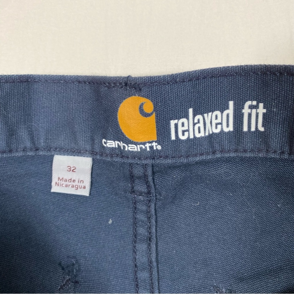 Carhartt Relaxed Fit Men’s Shorts Blue Pockets side Pocket NWOT size 32 - Picture 2 of 9